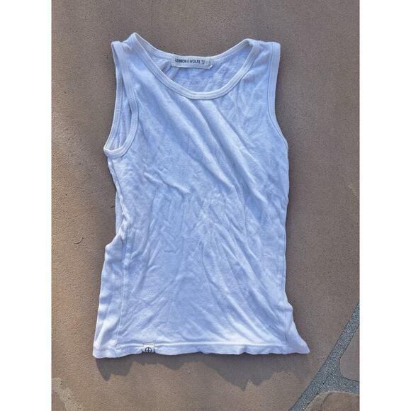 Lennon + Wolfe Toddler Tank Top White Basic Shirt - Picture 3 of 3
